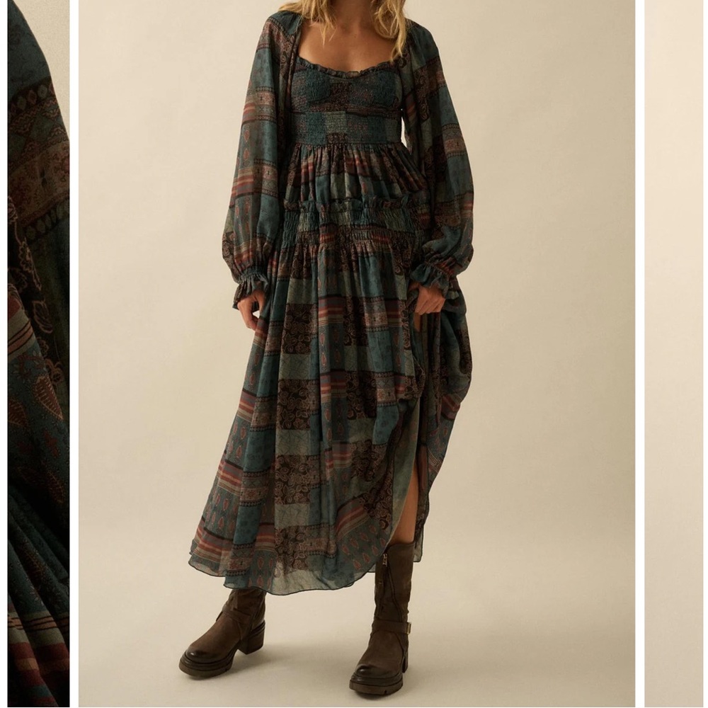 NWT‼️ Promesa Pieces of Me Patchwork Maxi Dress Medium